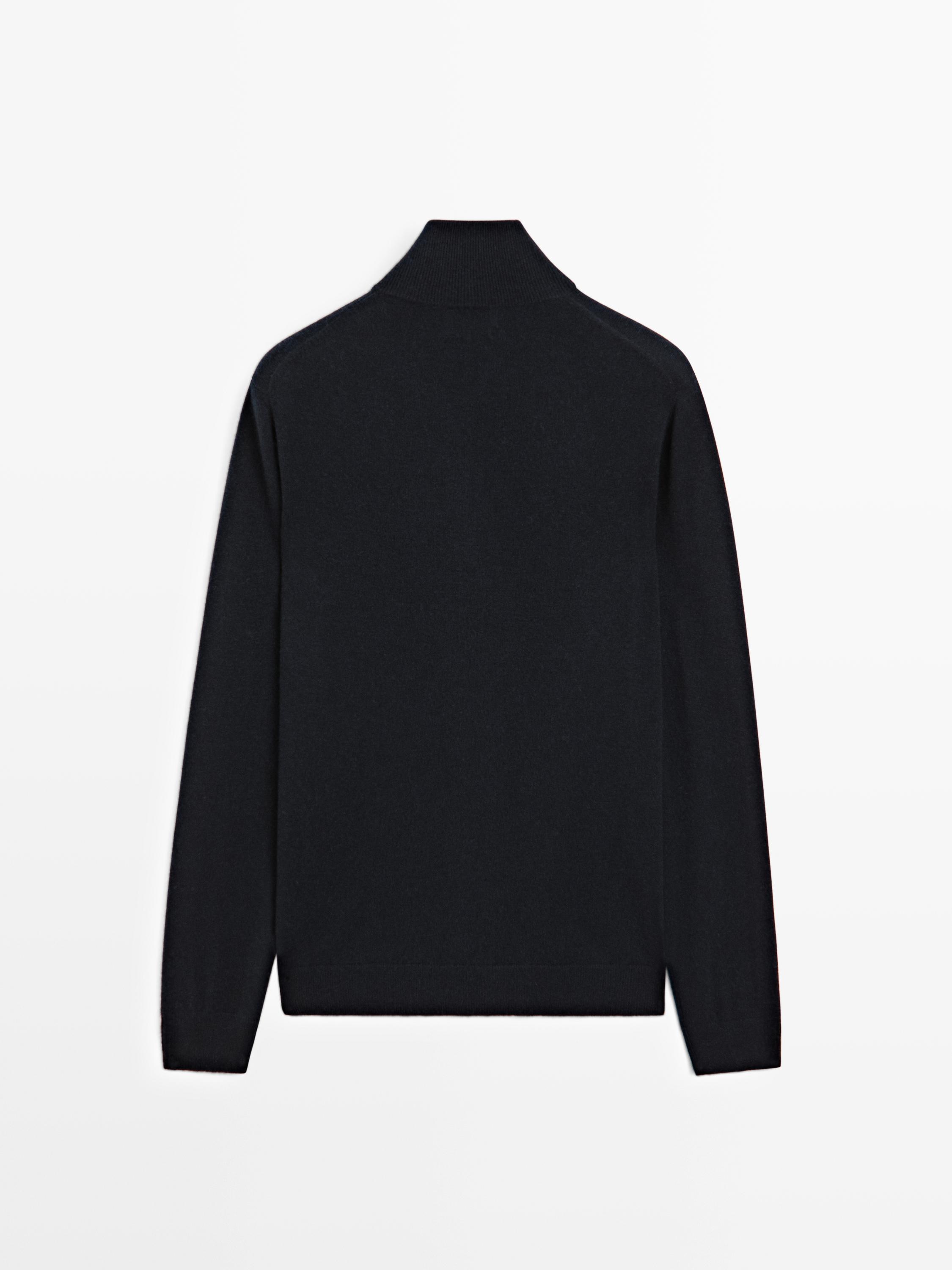 Pull en maille à col camionneur zipp